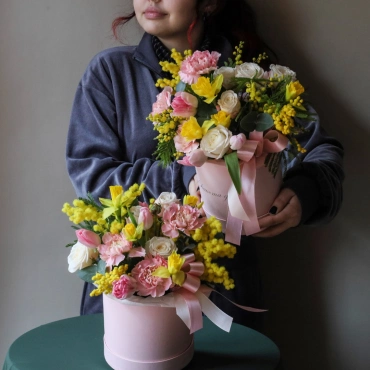 Весенняя композиция в коробочке